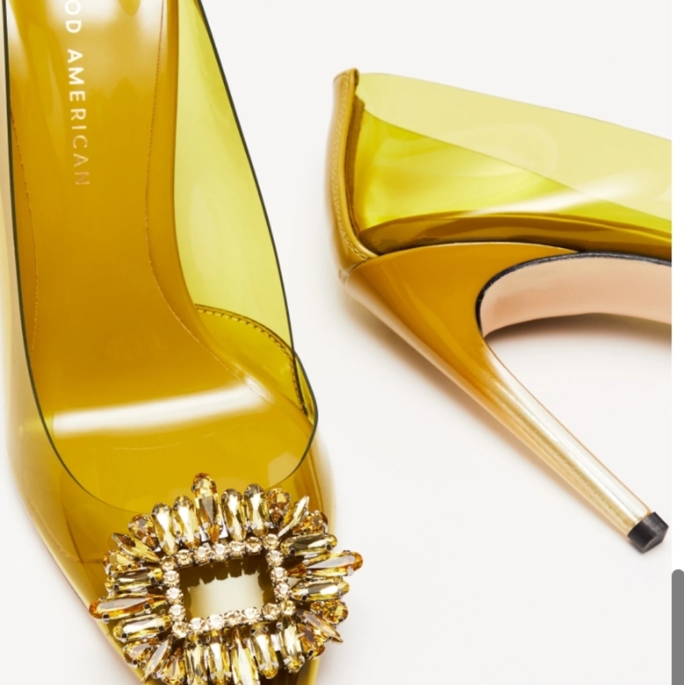 Cinder-fucking-rella heels Good American